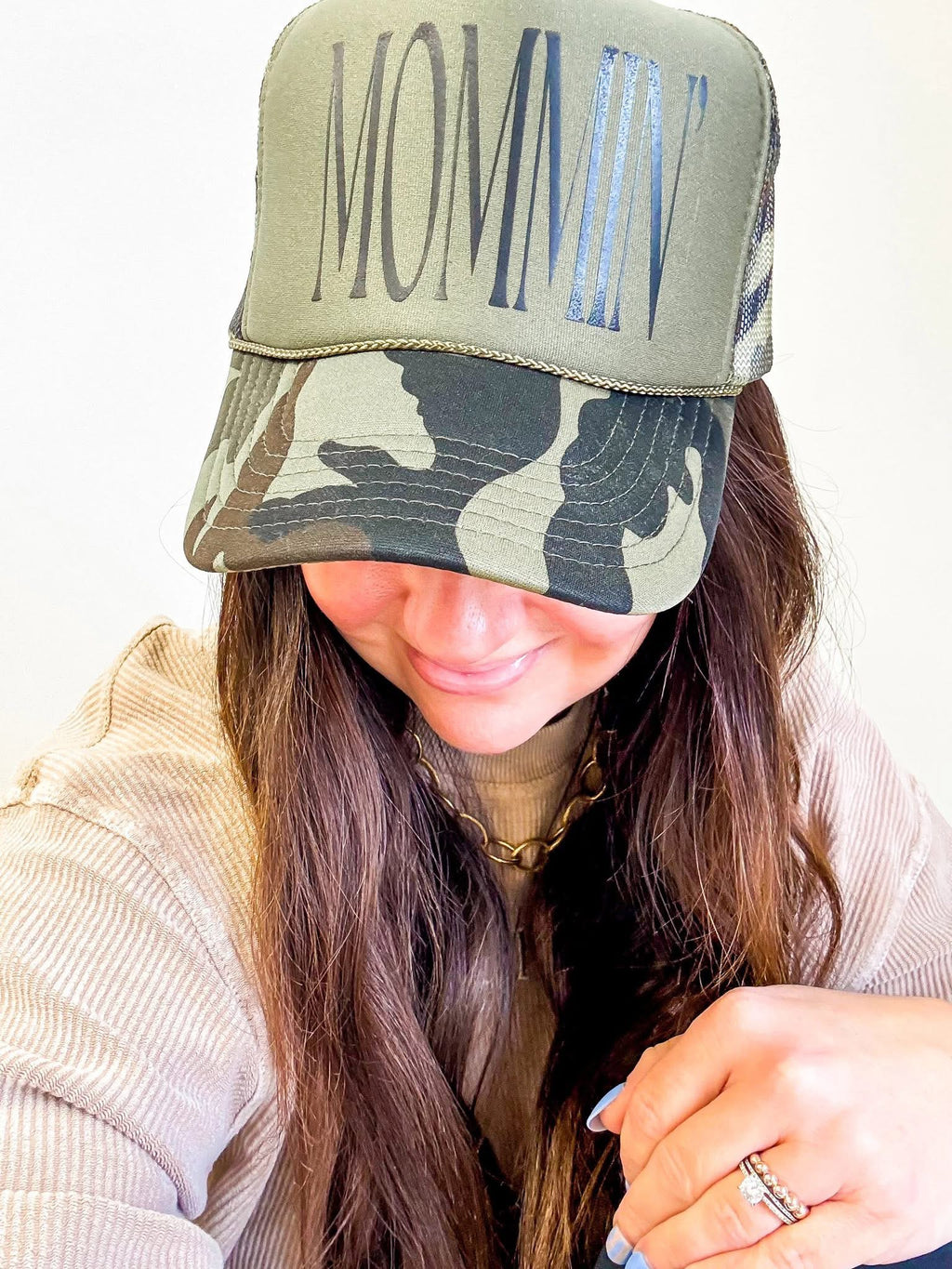 Mommin Camo Trucker