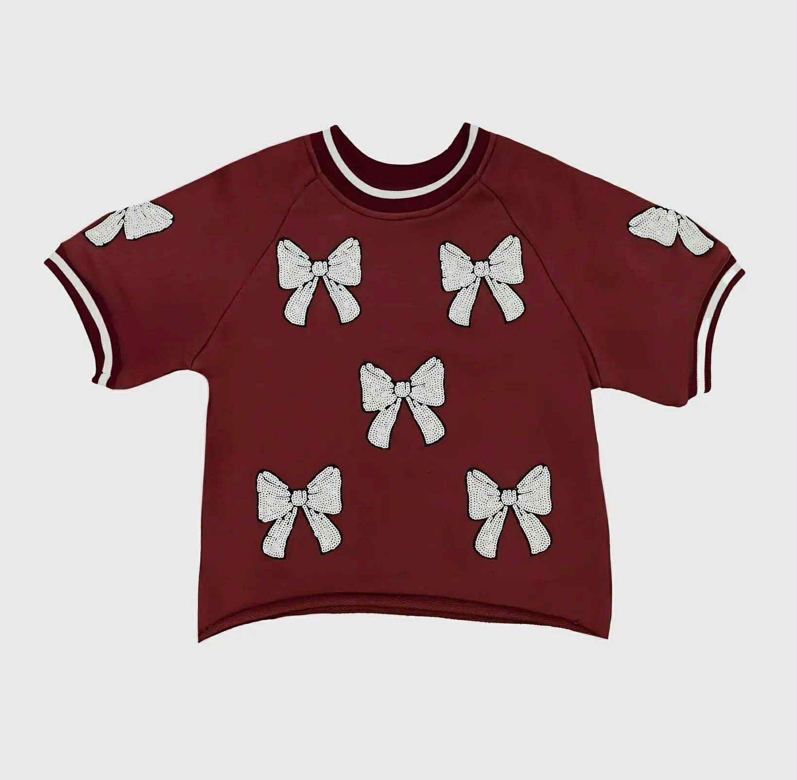 Girls Sequin Bow Shirt