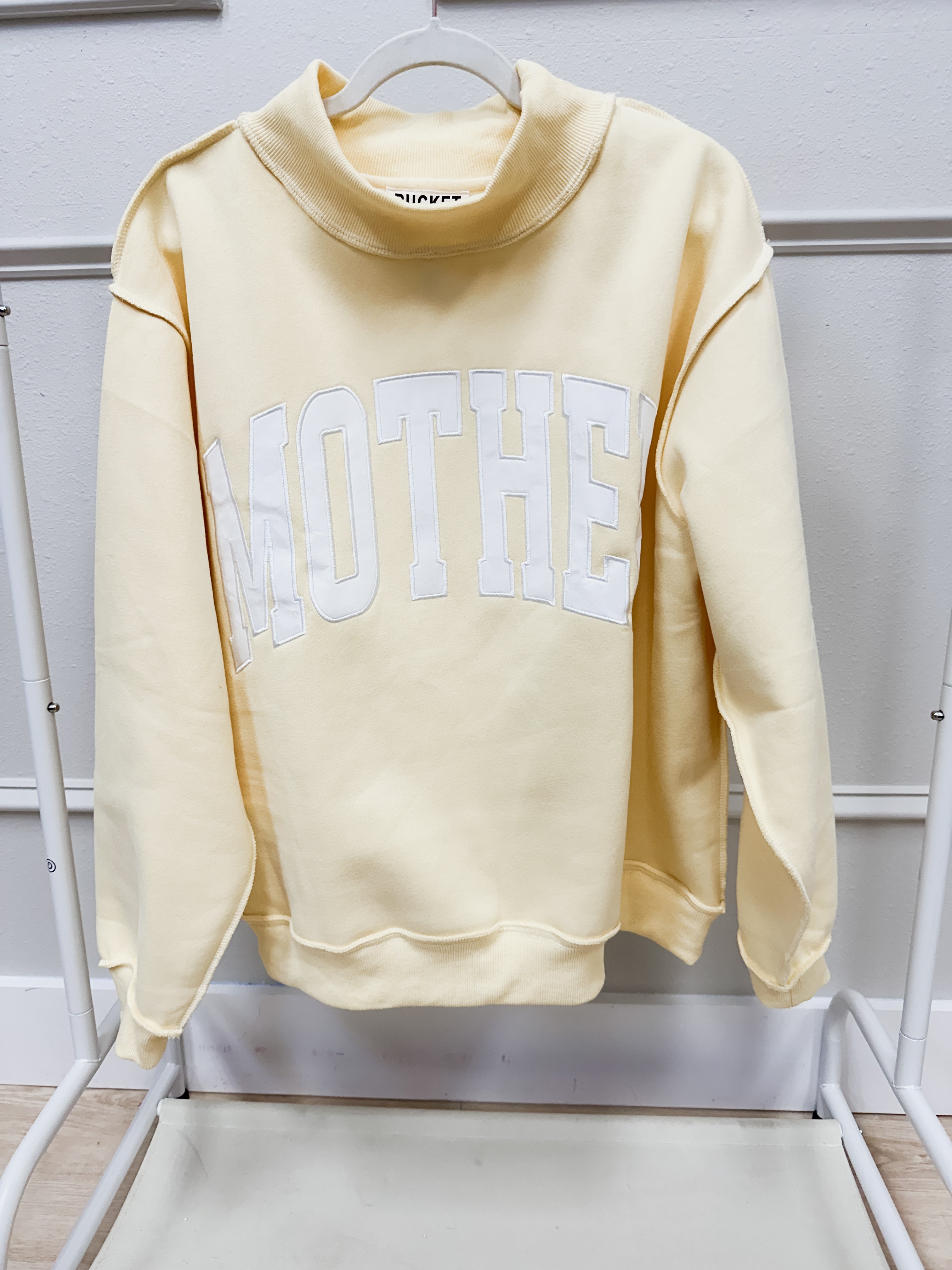 Embroidered Mock Neck Sweatshirts