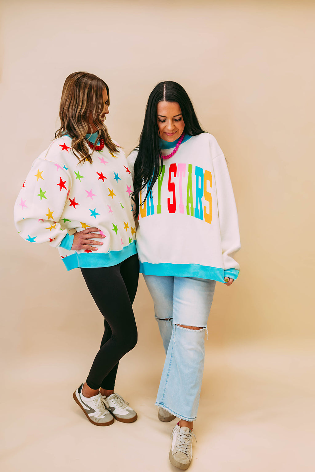 lucky stars reversible mockneck