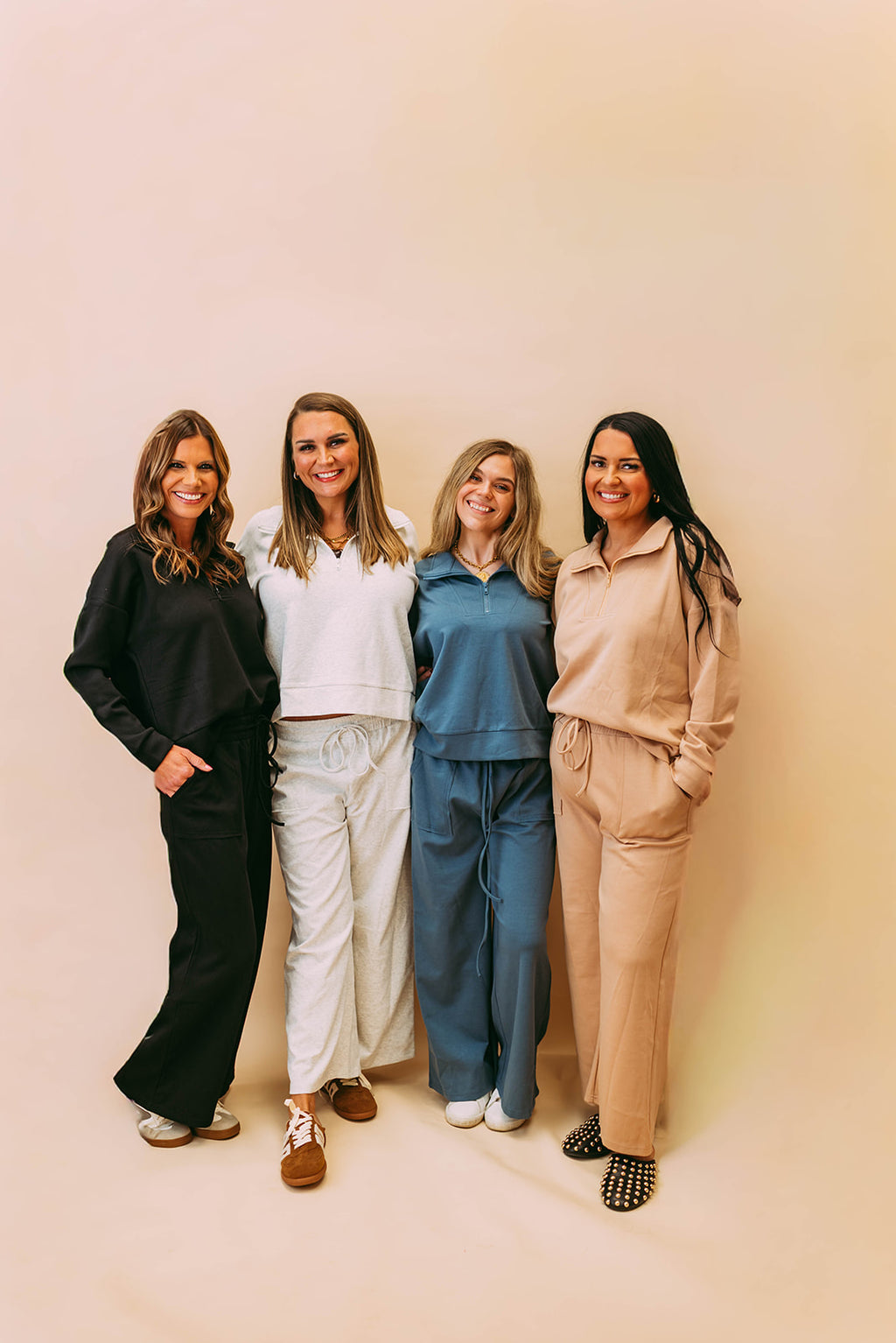 scuba half zip pullover & wide leg pants set