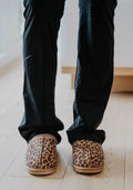 leopard slip ons