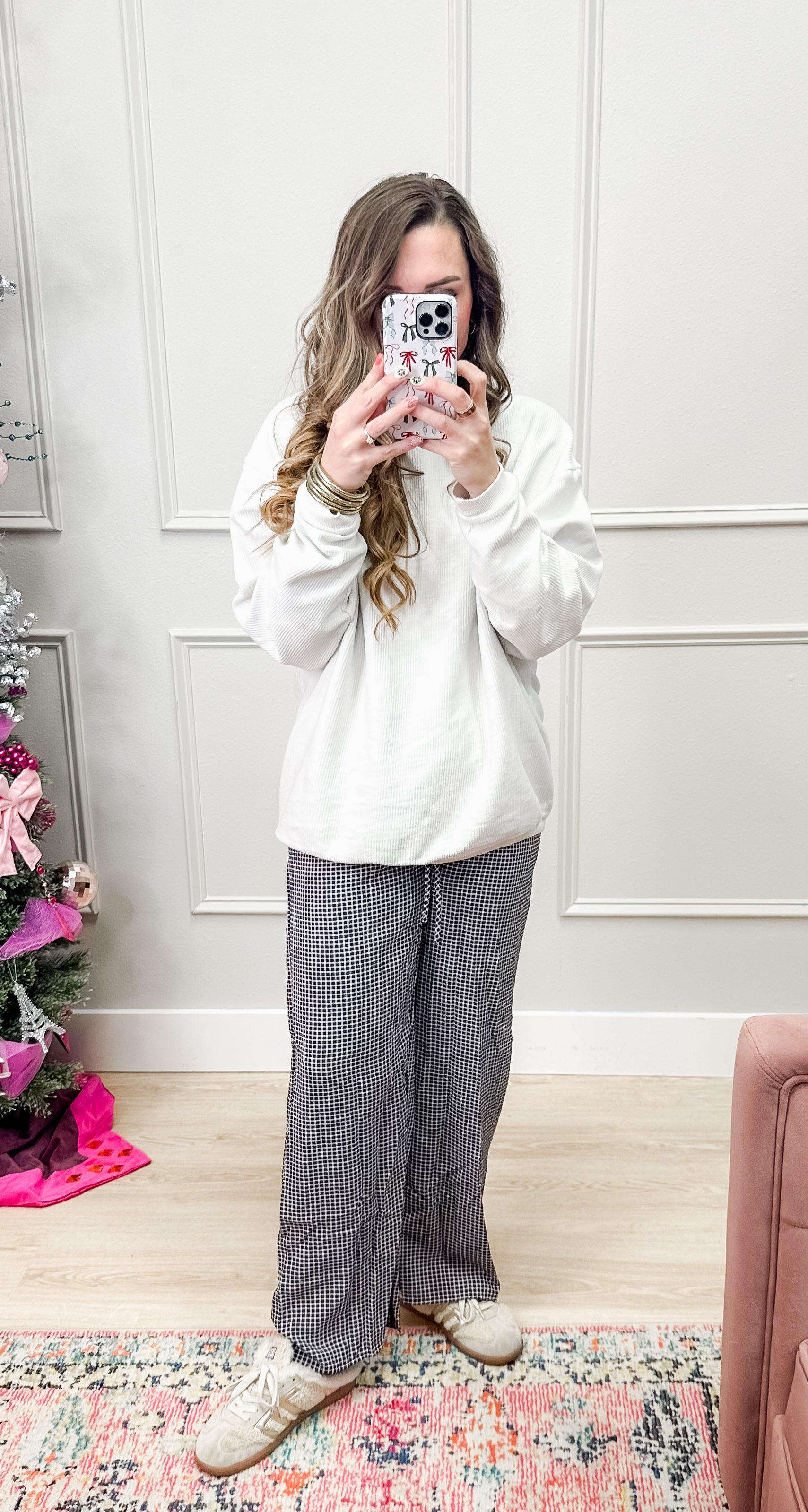 Checkered Print Boxer Pants