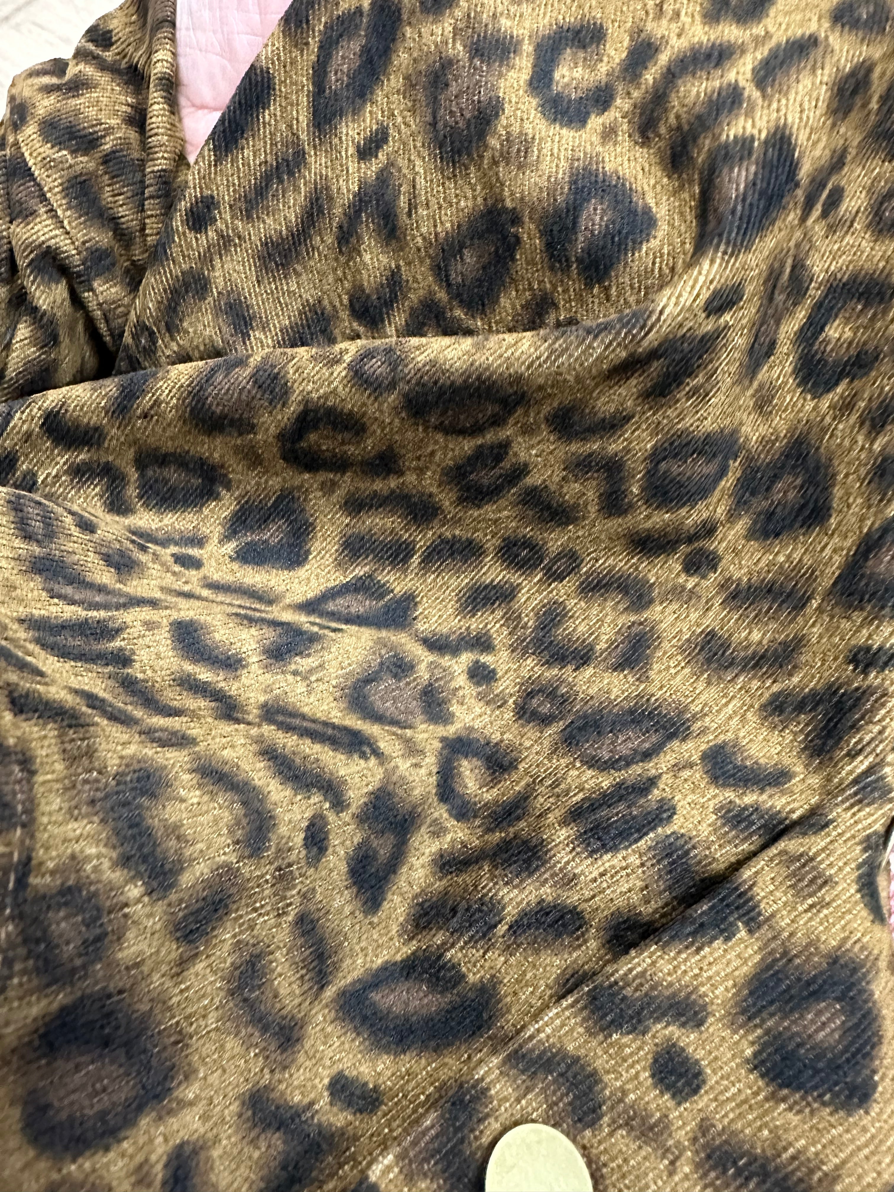 Button Up Leopard Print Set