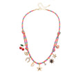 perfect day pink paracord charm necklace