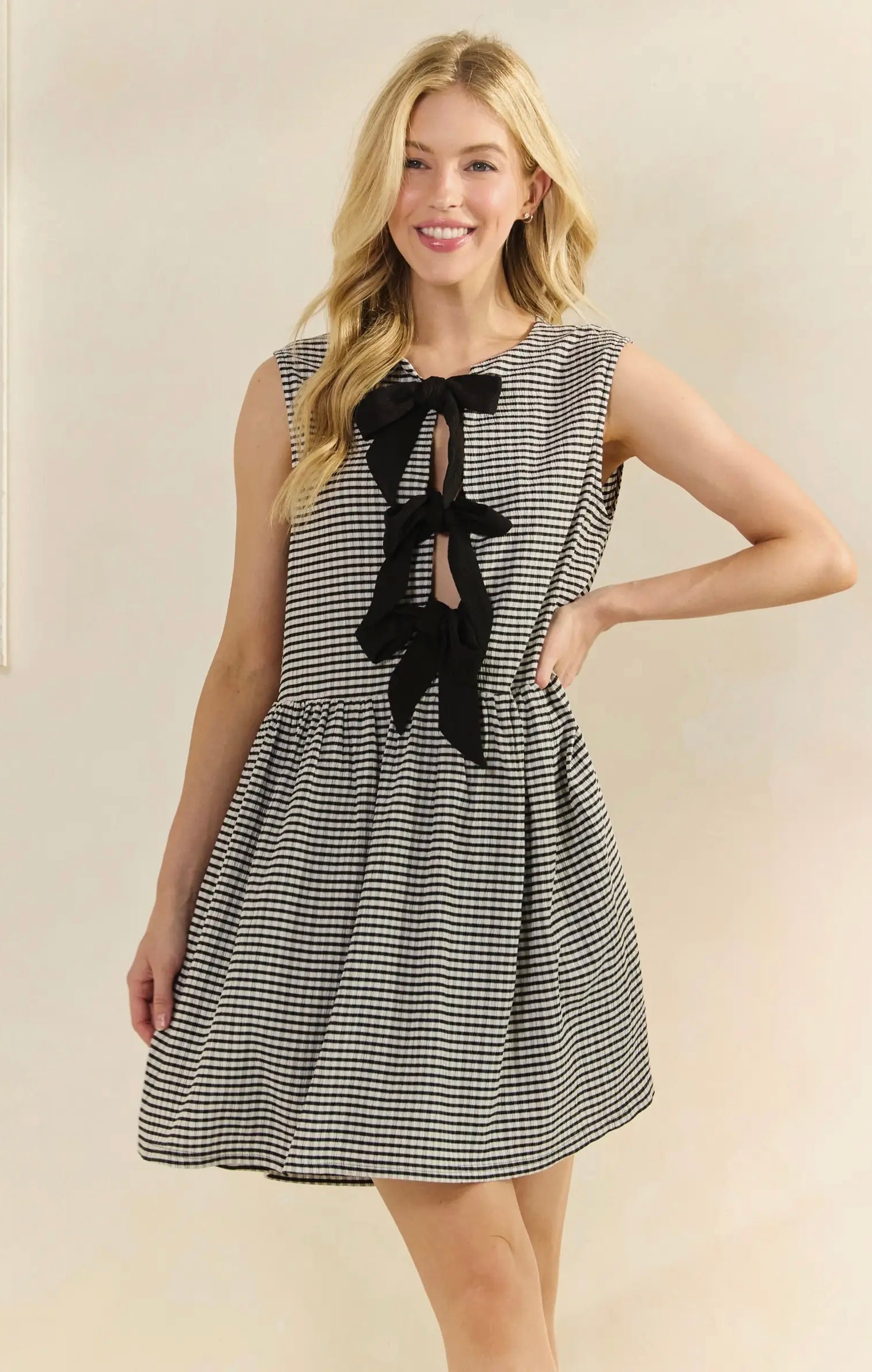 Sleeveless Ribbon Dress