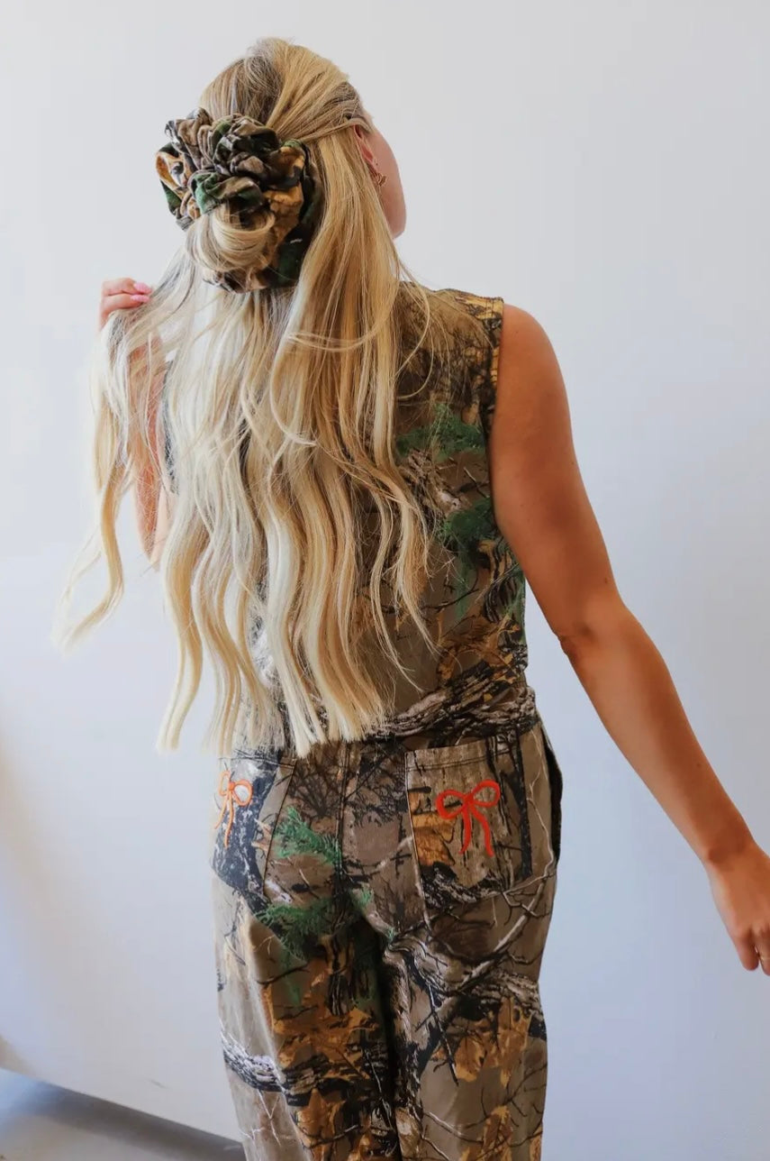 Large Camo Scrunchie