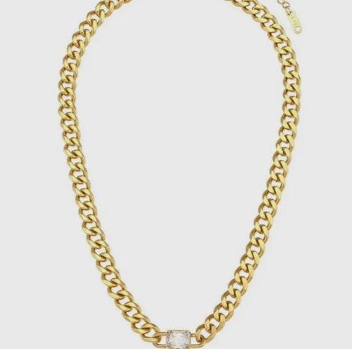 chain + diamond pendant