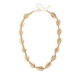 shiny gold sea shell chain