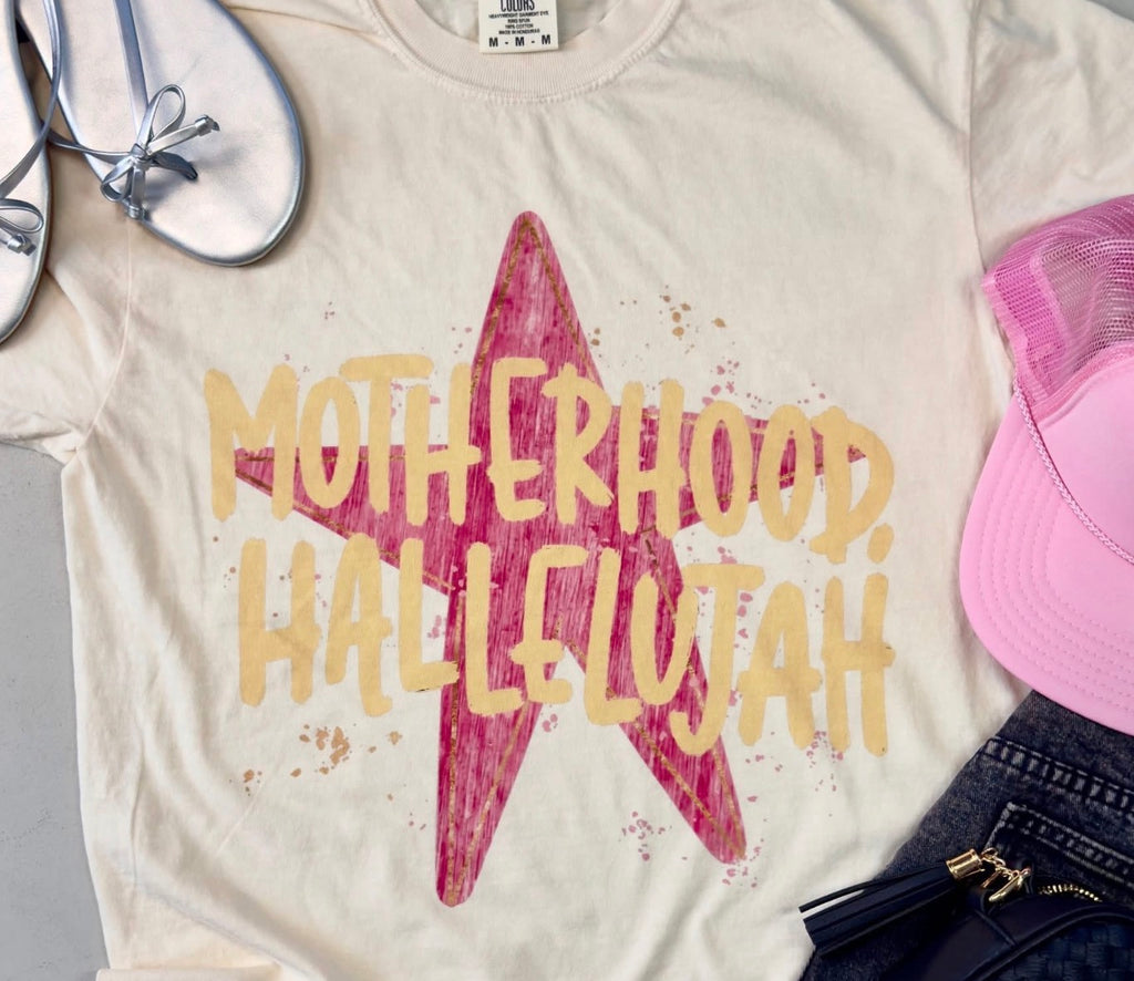 motherhood hallelujah tee