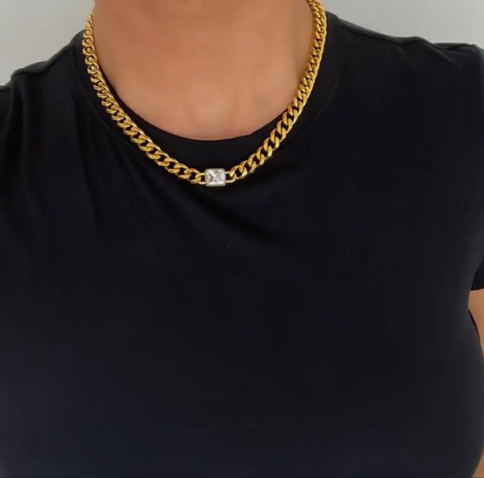 Chain + Diamond Pendant