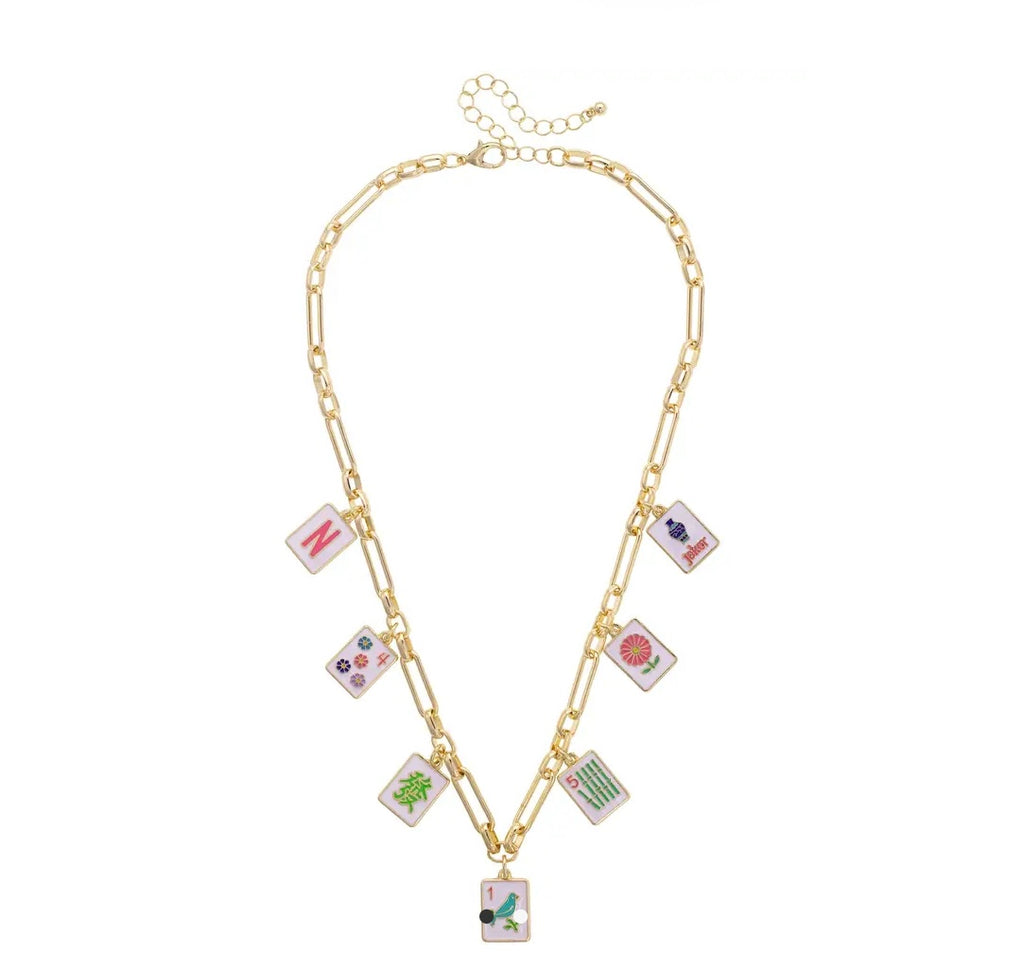 going mahjong! charm necklace