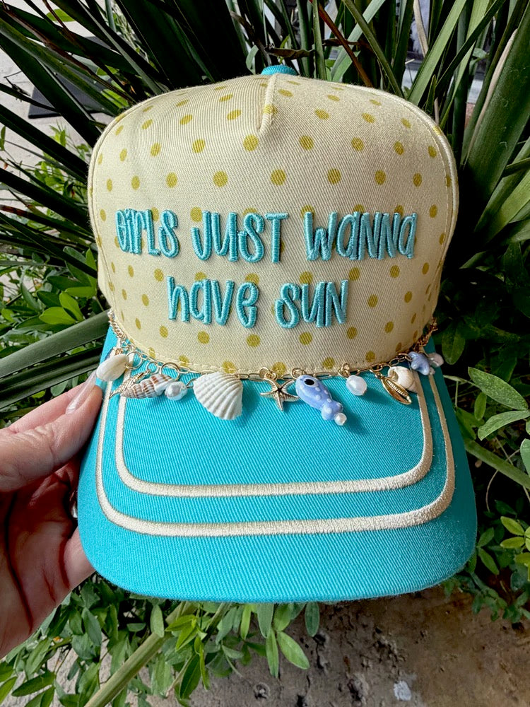 girls just wanna have sun trucker w/ charms