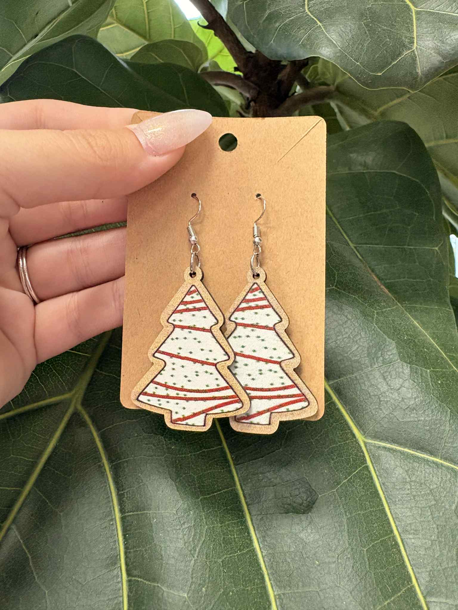 Christmas Tree Cake Earrings