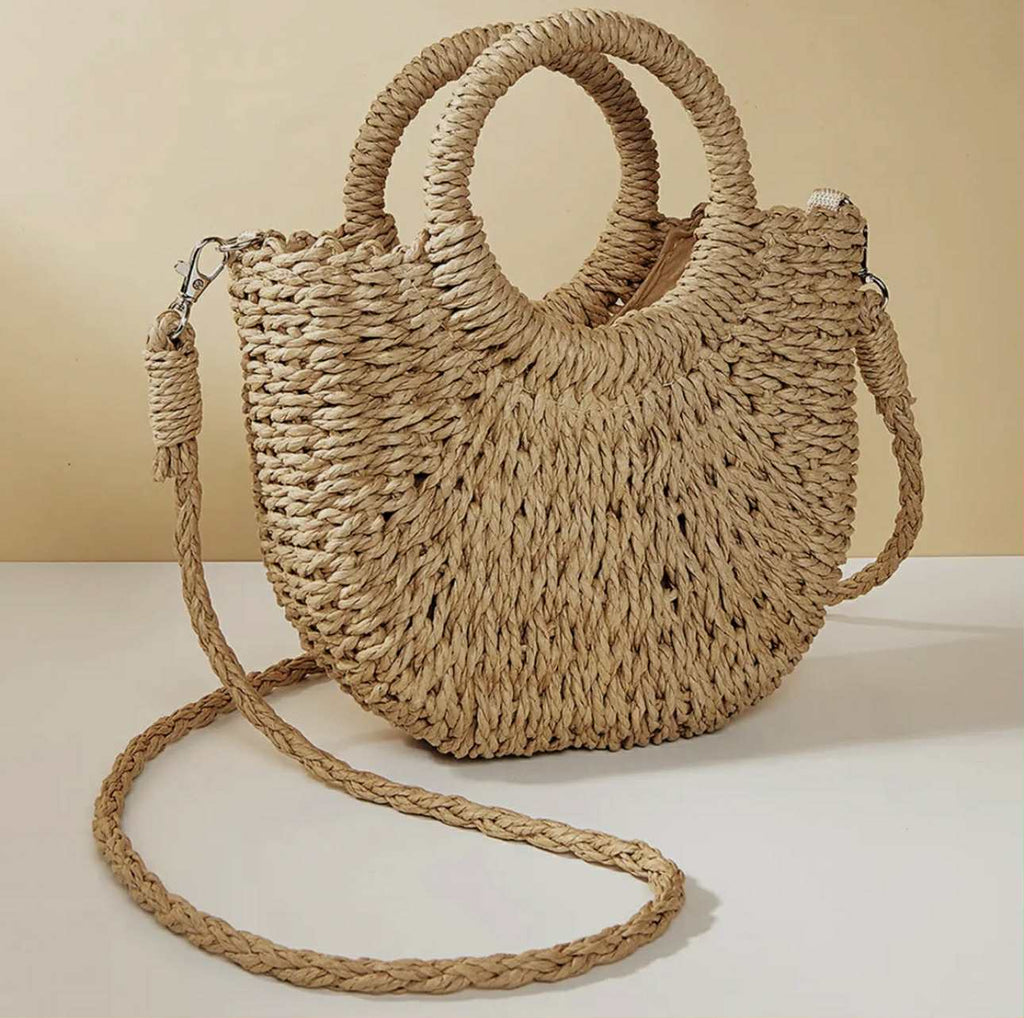 Small Straw Crossbody Bag