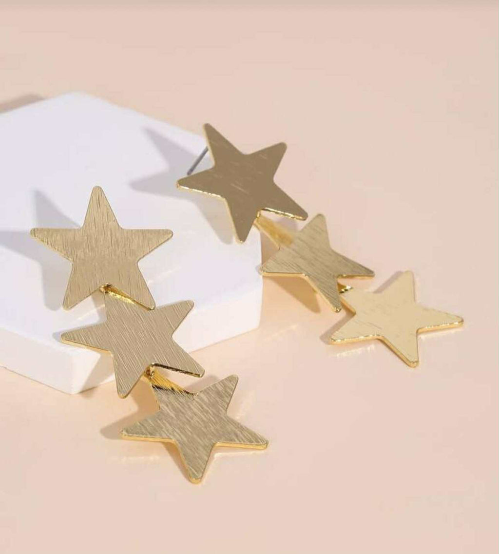 Three Star Earrings