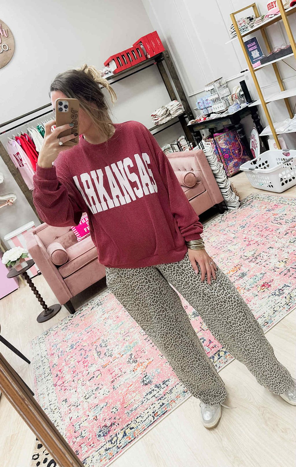 Burgundy Arkansas Oversized Sweater