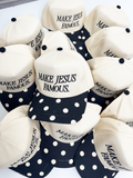 make Jesus famous polka dot hat