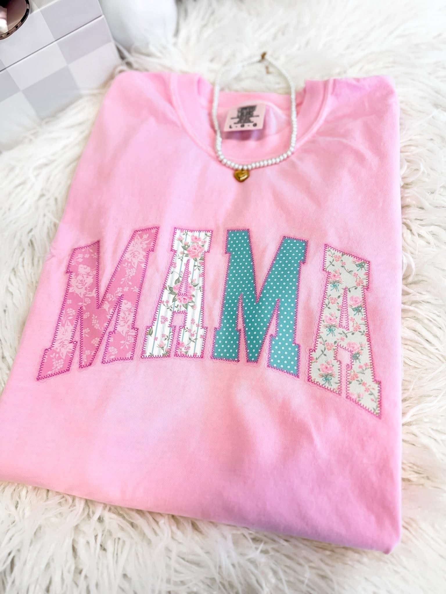 Faux Patch Mama Pre Order Tee