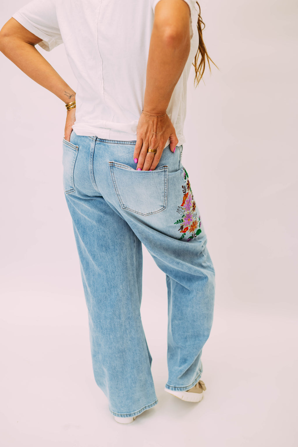 evie embroidered floral jeans