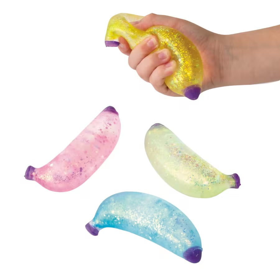 glitter banana squishy