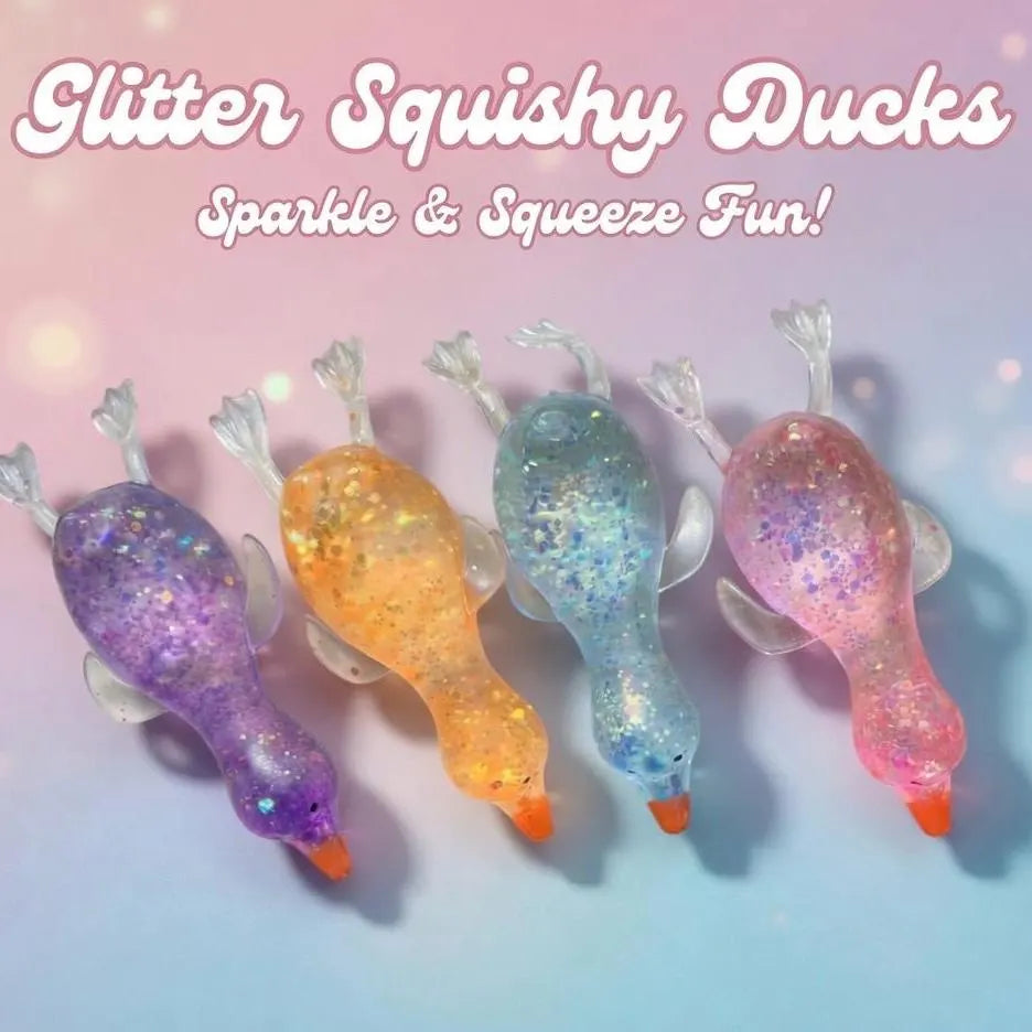 lucky duck glitter squishy