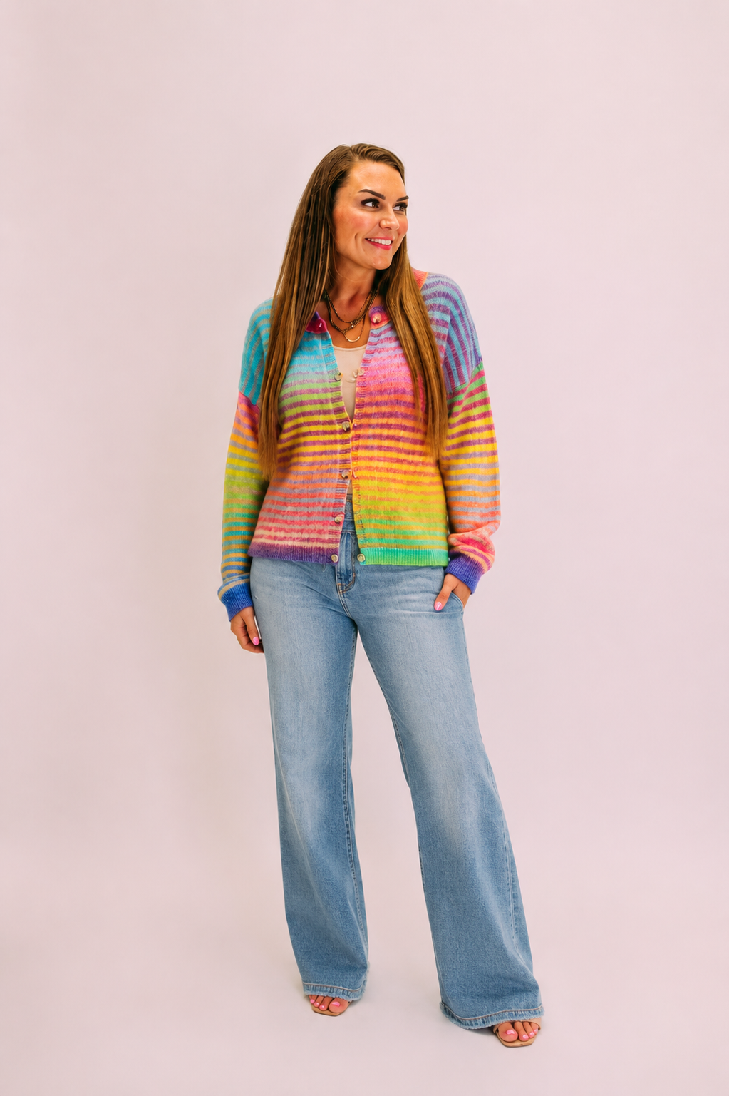 rainbow cardigan