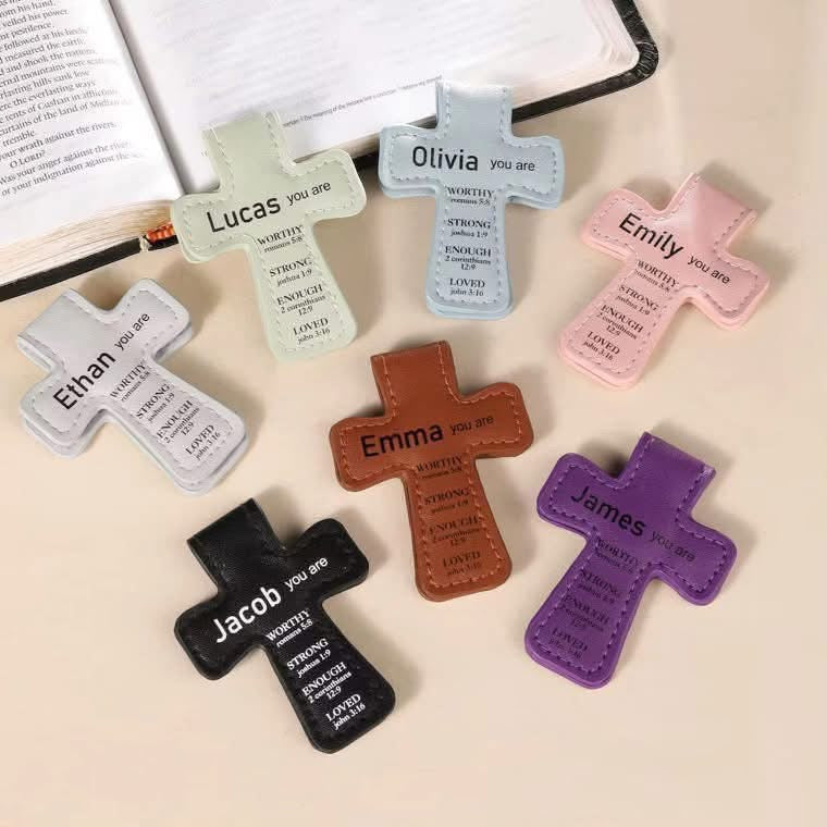 customizable magnetic cross bookmark pre order