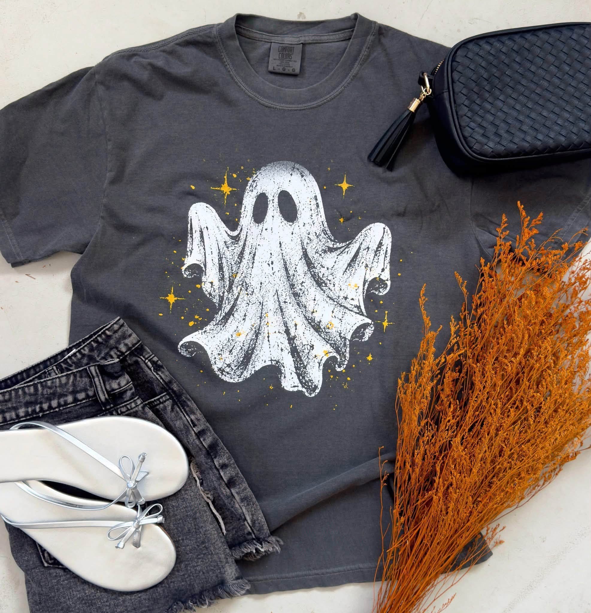spooky sparkle ghost preorder tee