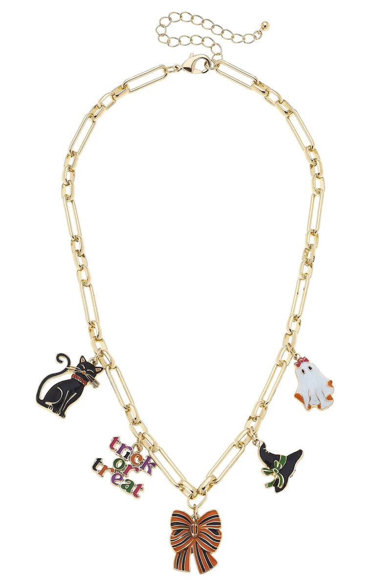 halloween charm necklaces
