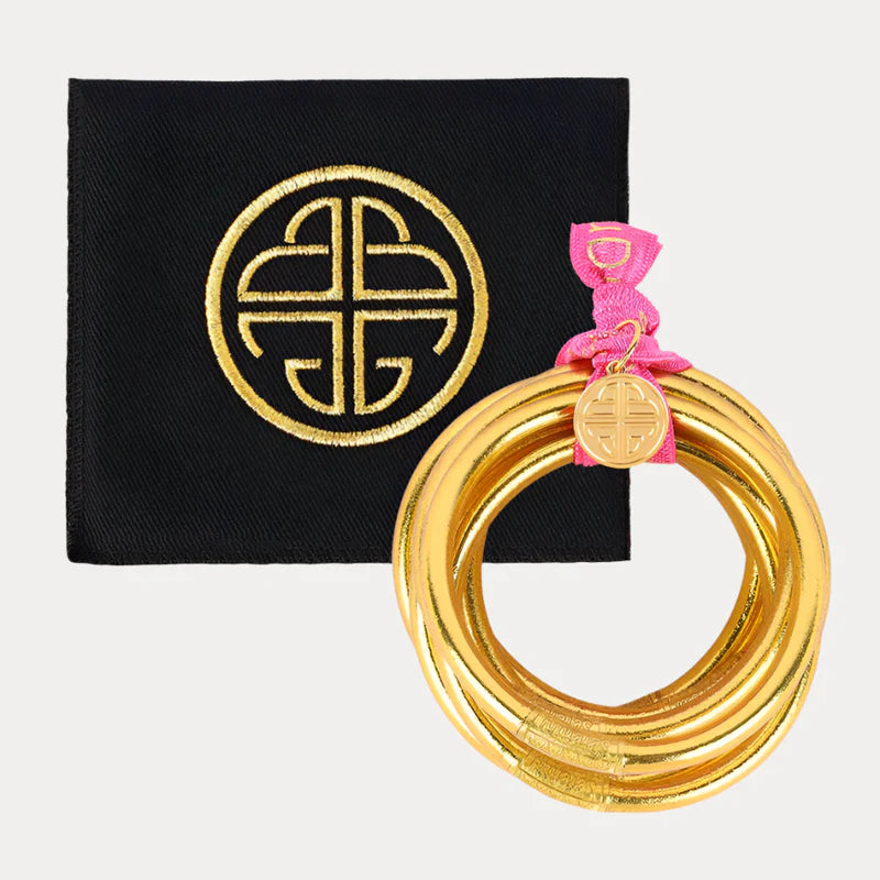 GOLD ALL WEATHER BANGLES® (SET OF 9) - SERENITY PRAYER