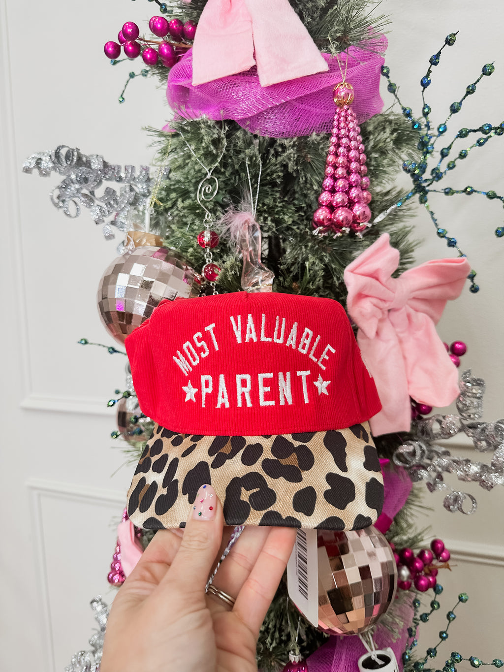 Red and Cheetah MVP Trucker