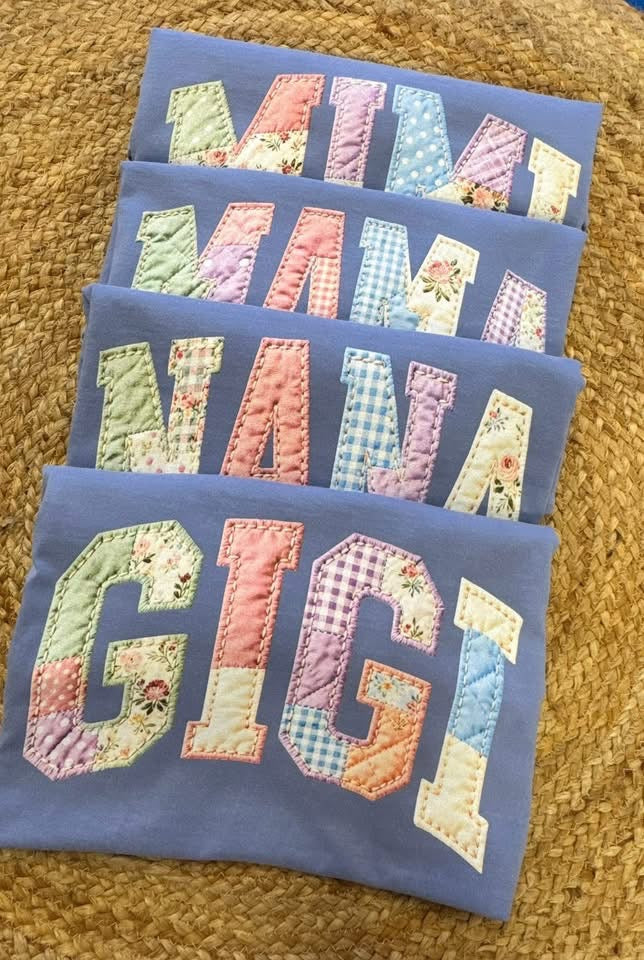 Custom Patchwork Mothers Day Tee Pre Order