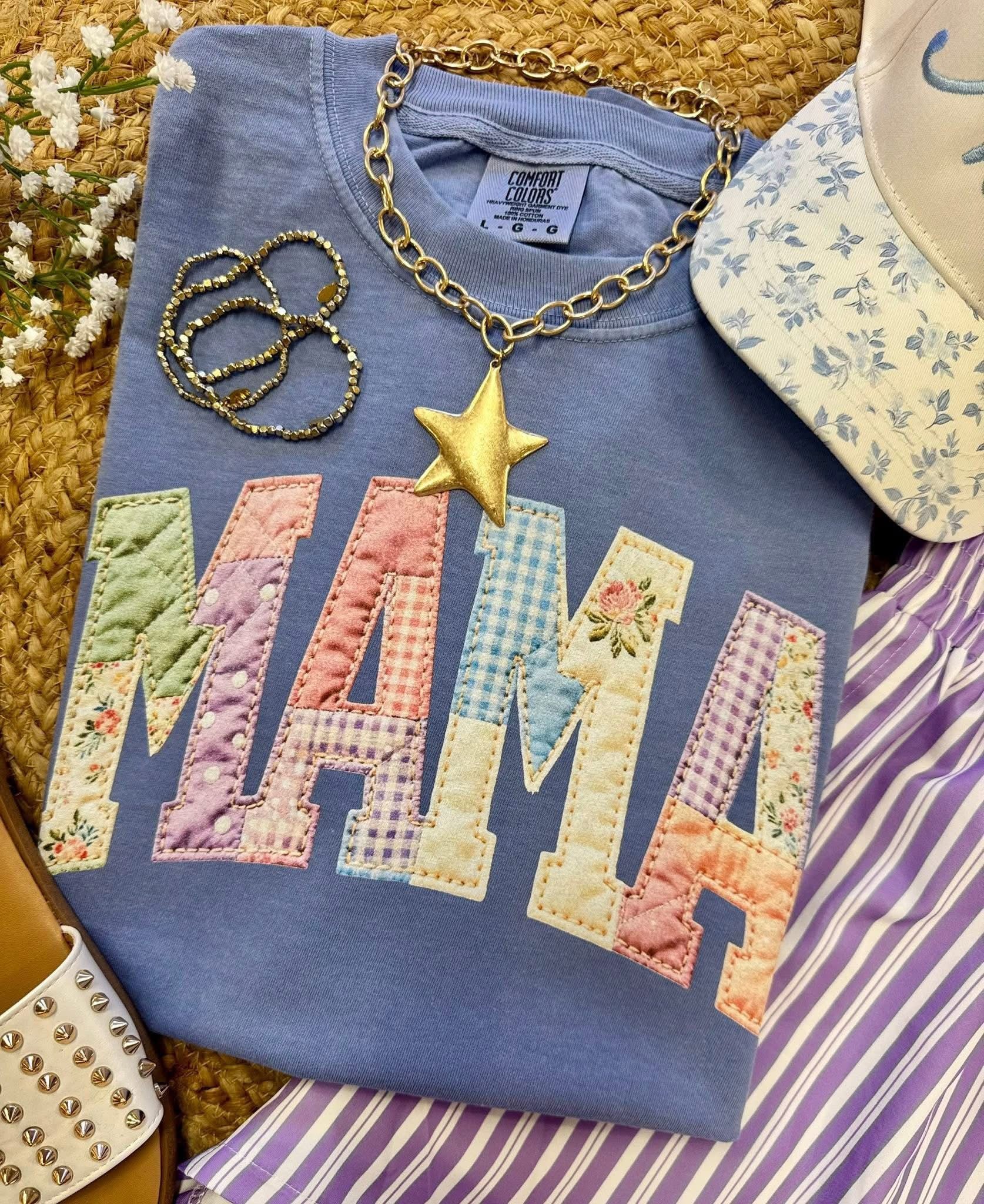 Custom Patchwork Mothers Day Tee Pre Order