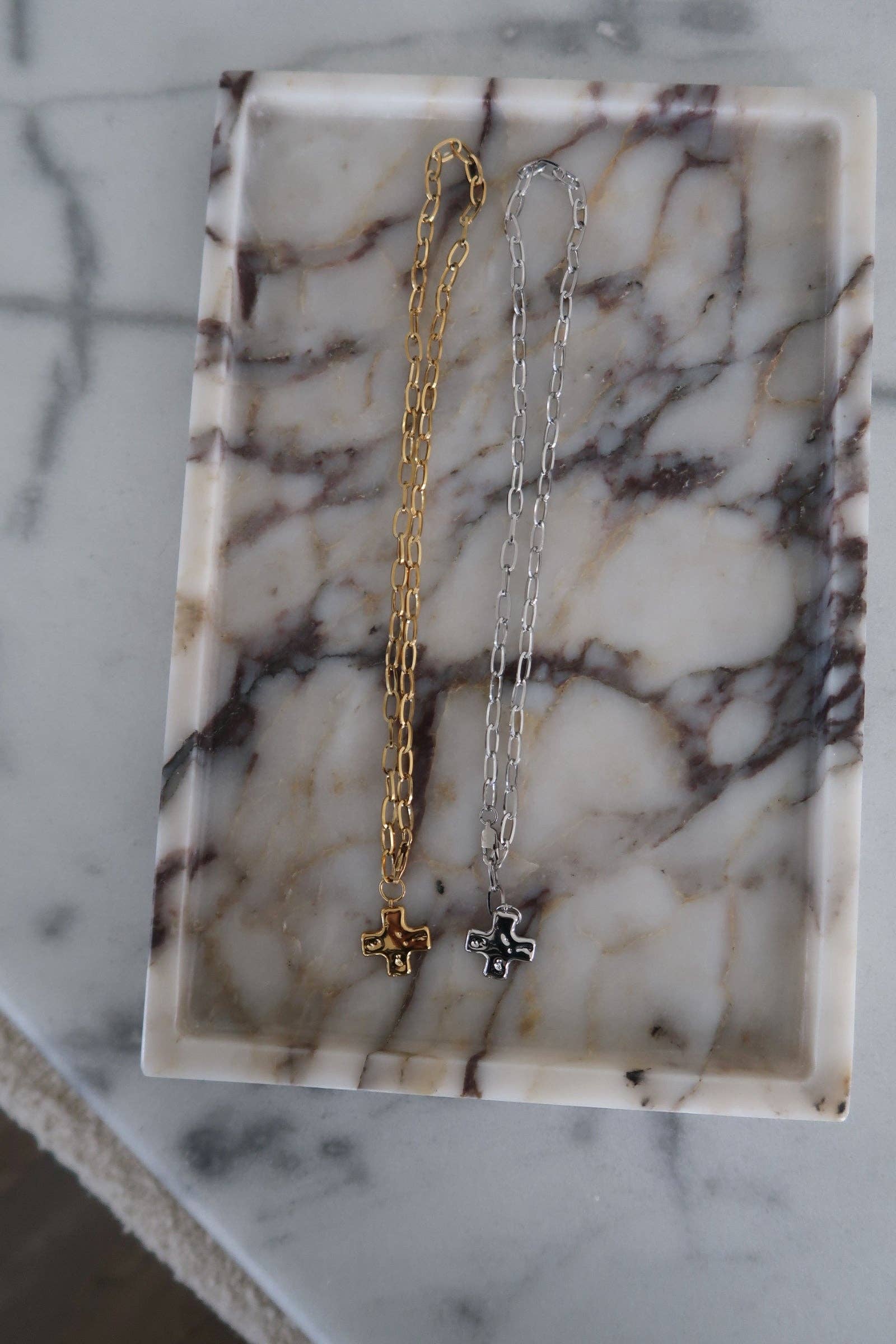 paperclip cross necklace