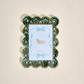 rectangle scalloped acrylic picture frame everbloom forest green