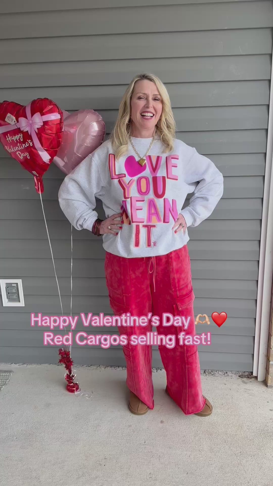 Red Mineral Washed Cargo Pants